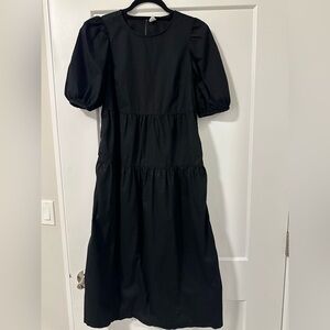 Black Puff Sleeve Dress
